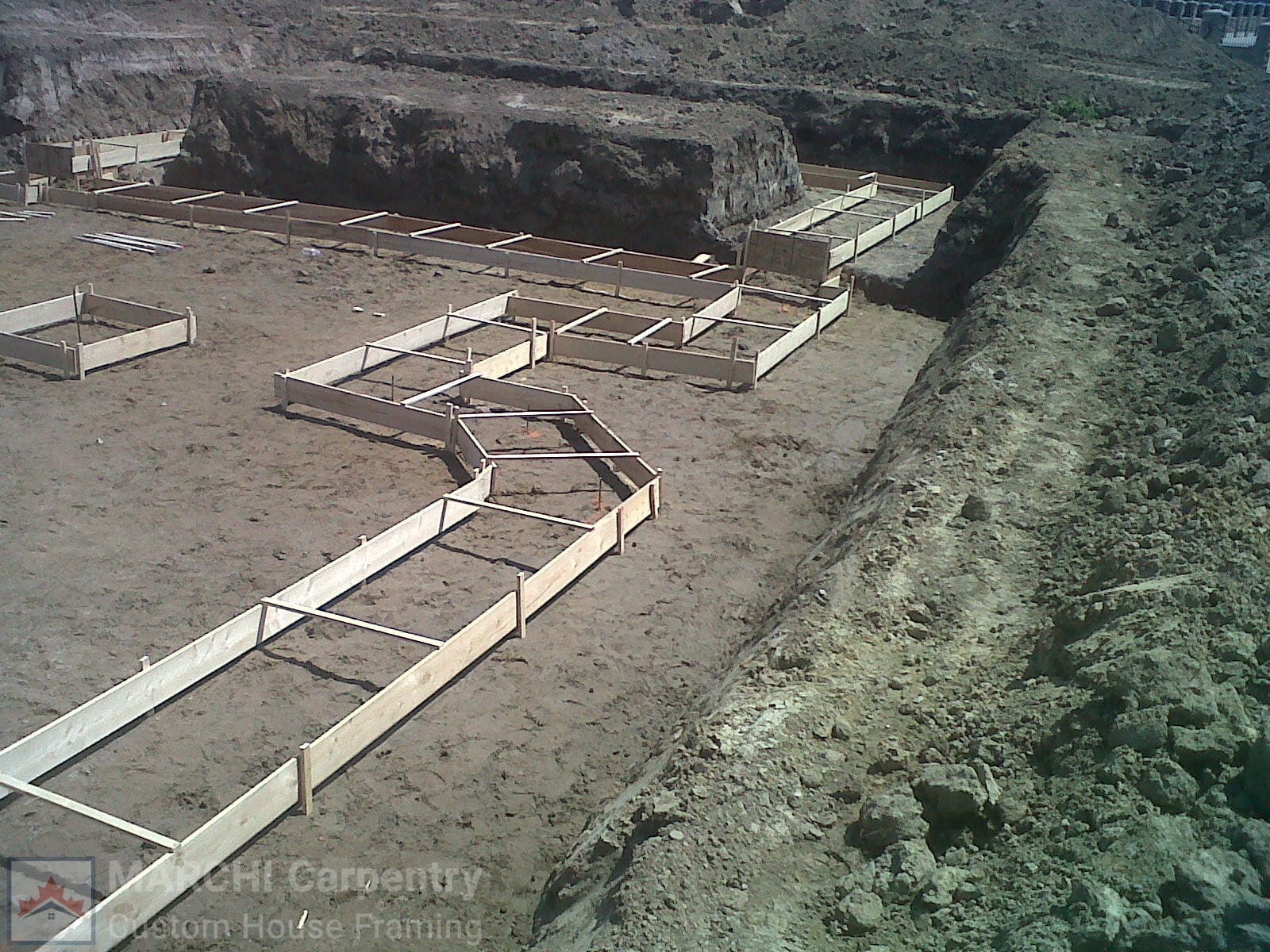 Wall framing at a home addition